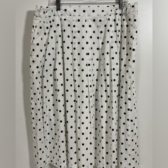 Talbots, size 18W, Black & White Polka Dot, Poplin Fit & Flare - Picture 3 of 9